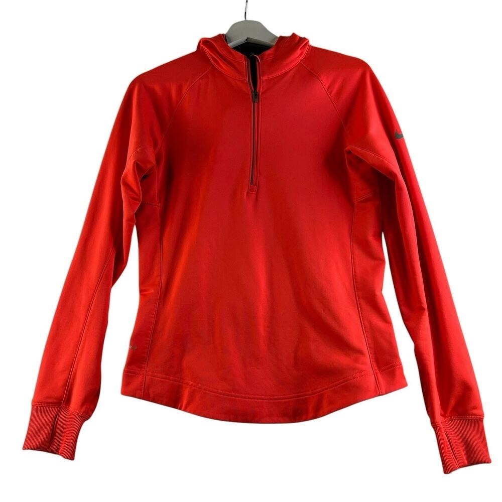 Nike Medium Thermal Element Running Hoodie 1/4‎ Zip Bright Orange 481311-627